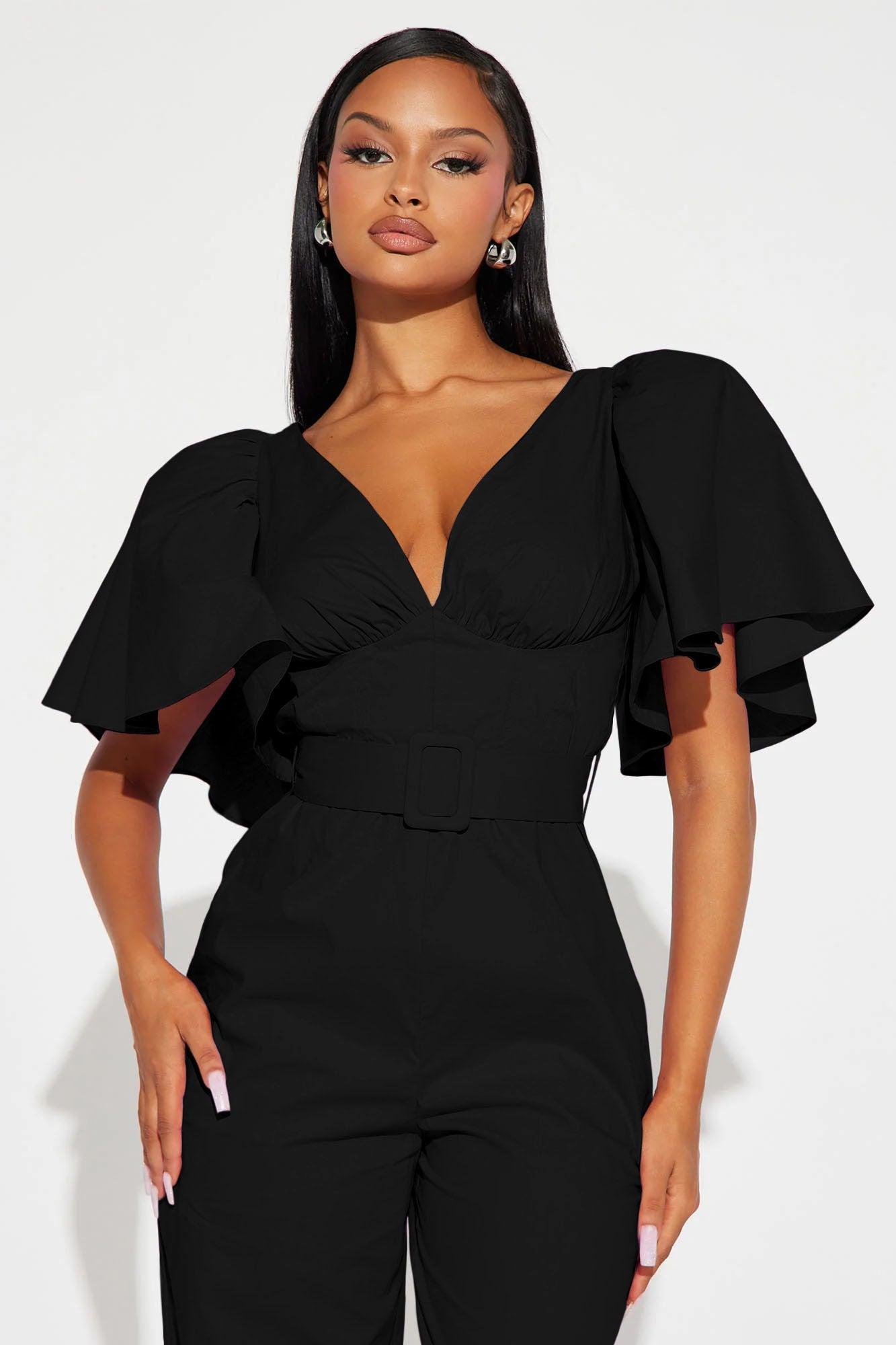 Brunch Gal Jumpsuit - Black Product Image