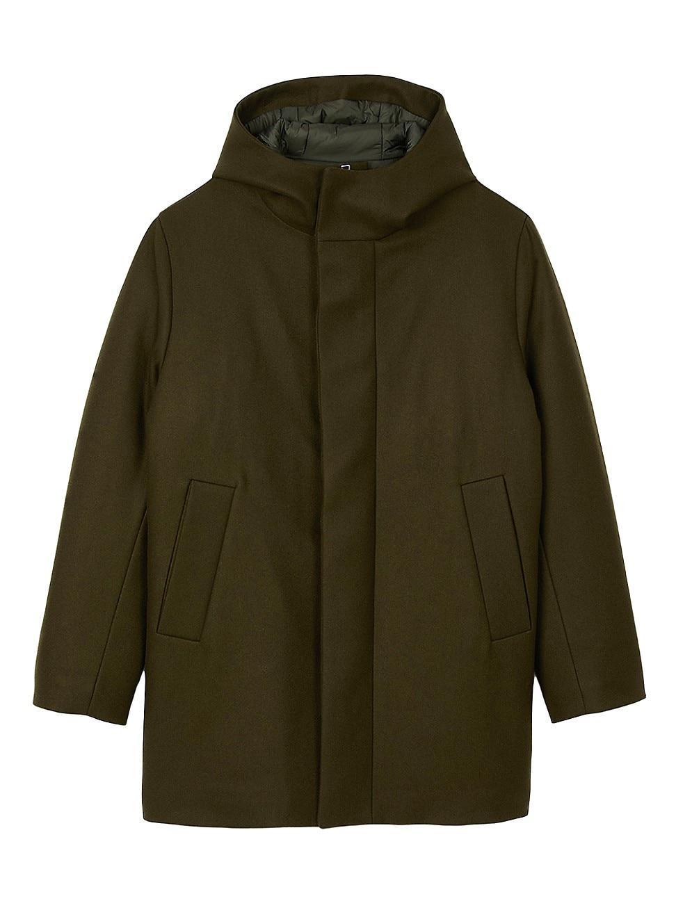 Mens Hooded Wool Parka Product Image