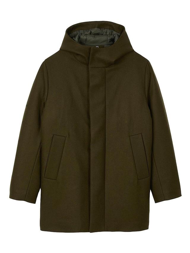 Mens Hooded Wool Parka Product Image