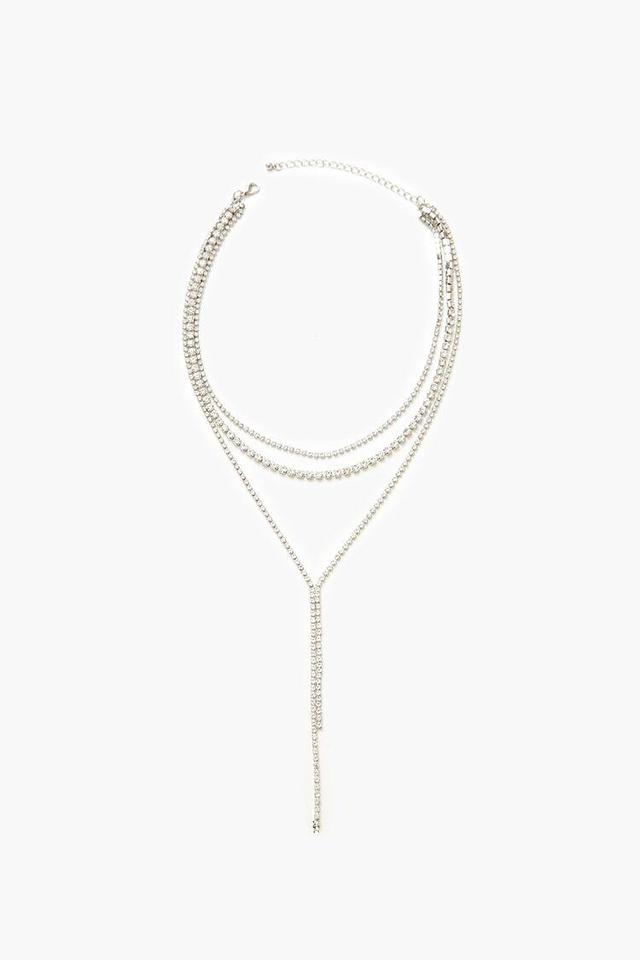 Rhinestone Box Y-Chain Necklace | Forever 21 Product Image