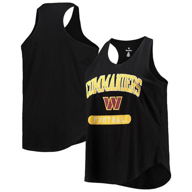 Womens Black Washington Commanders Plus Size Team Racerback Tank Top Product Image