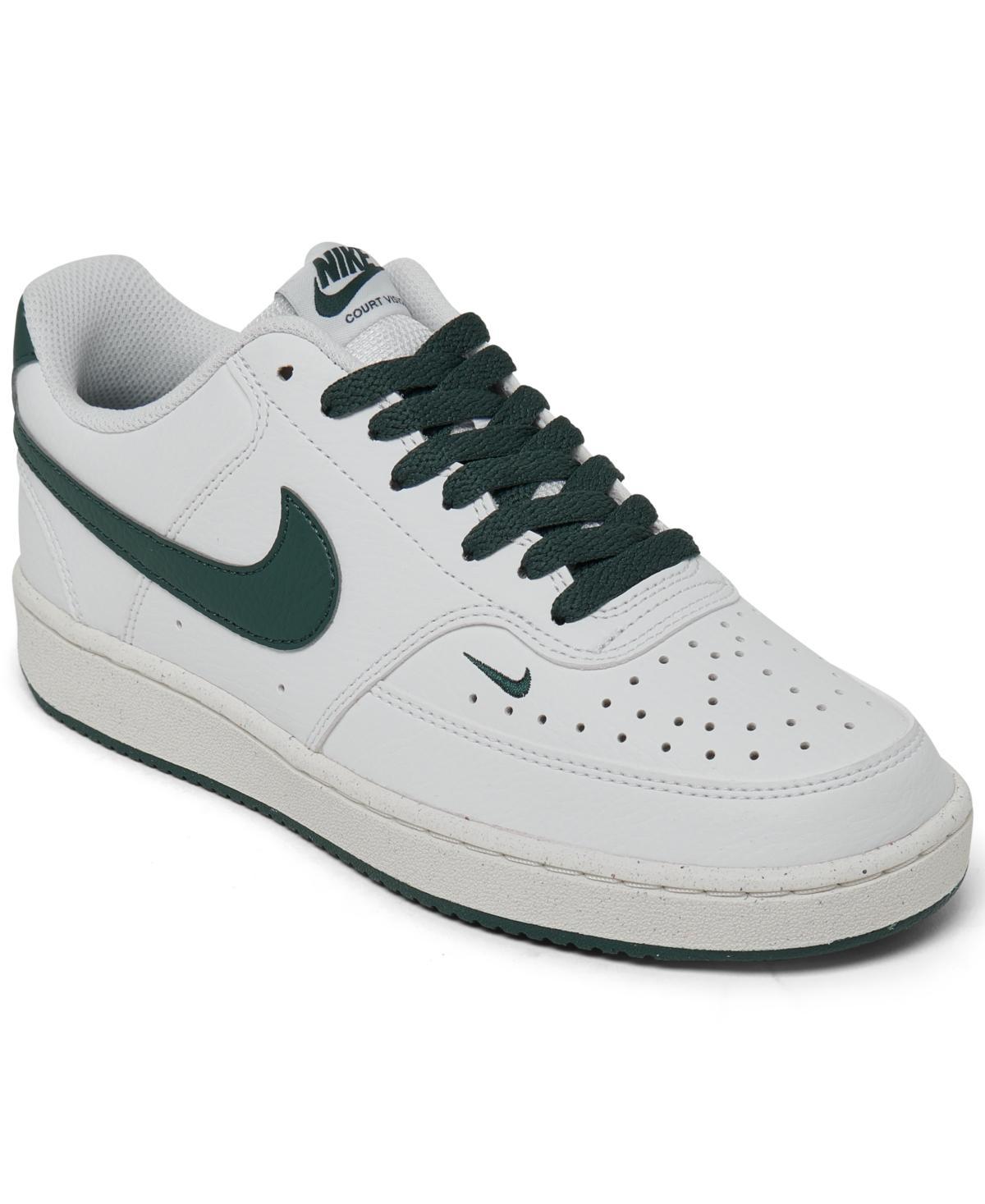 Nike Womens Court Vision Low Next Nature Casual Sneakers from Finish Line - White, Stadium Green Product Image