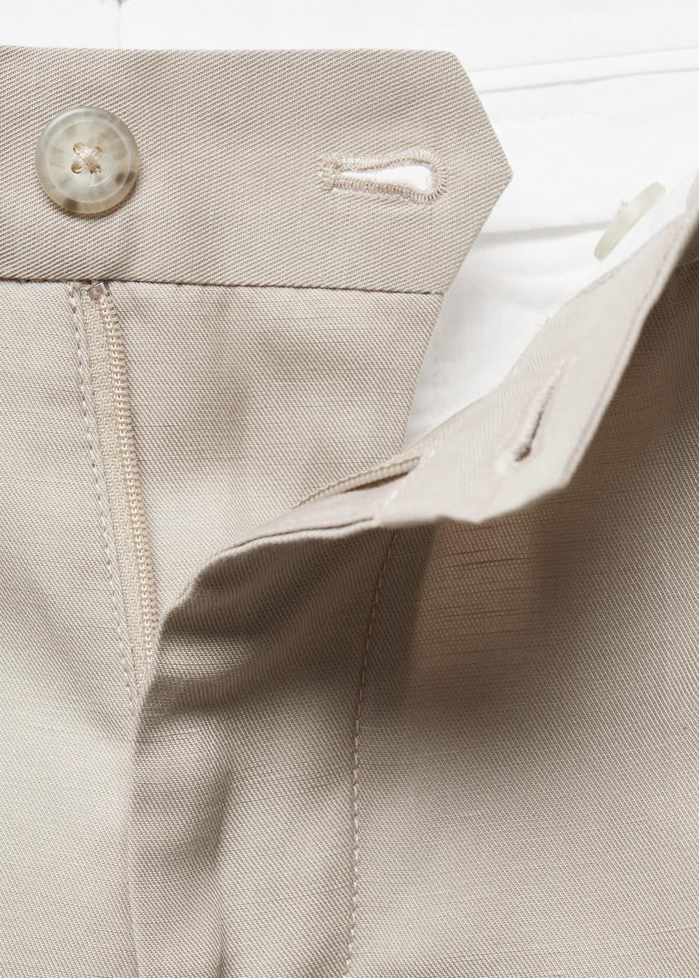 MANGO MAN - Linen blend pleated trousers light/pastel greyMen Product Image