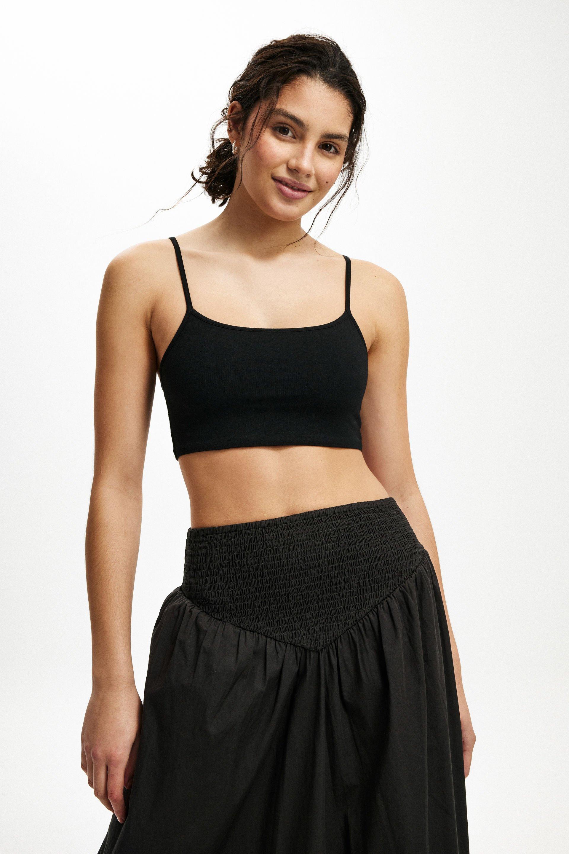 Cotton On Women - All Day Micro Crop Cami - Black Product Image