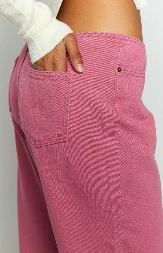 Lioness Practical Magic Hot Pink Jeans Product Image