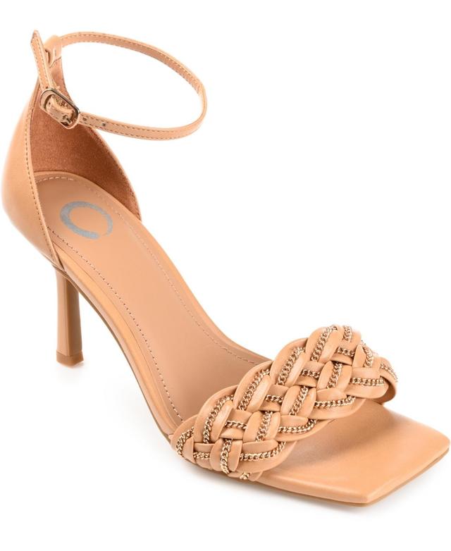 Journee Collection Womens Mabella Braided Chain Sandals Product Image