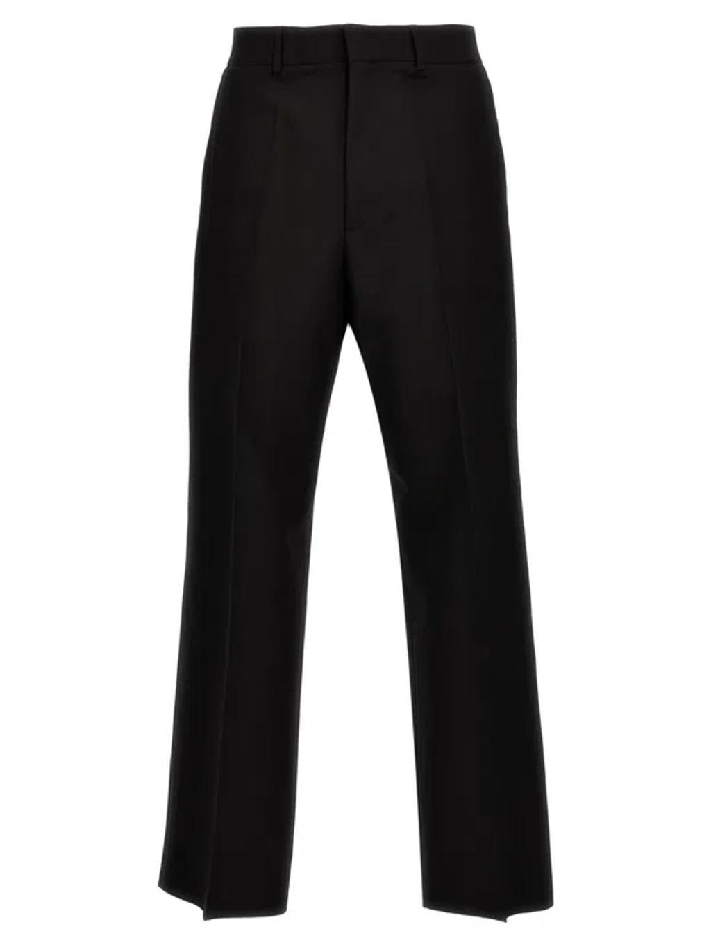 Garavani  Wool Pants In Black Product Image