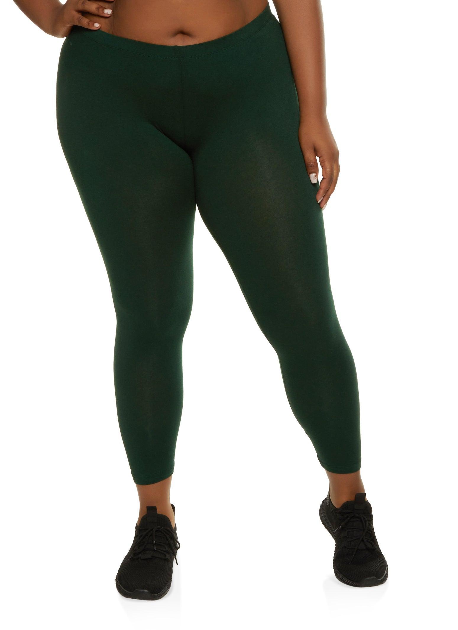 Womens Plus Size Basic High Rise Leggings Product Image