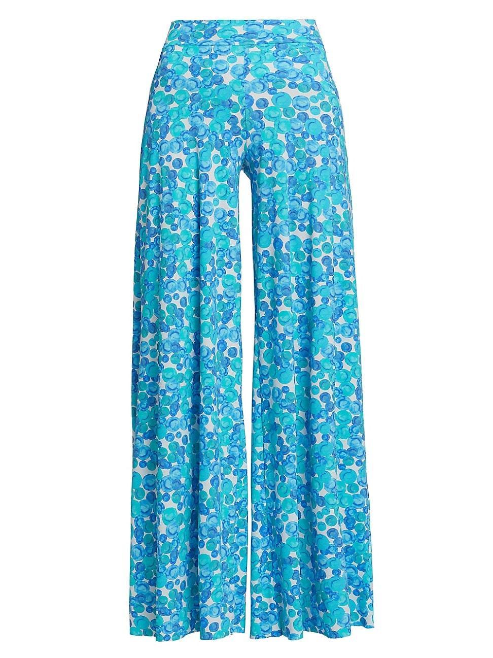 Womens Skyla Printed Jersey Wide-Leg Pants Product Image