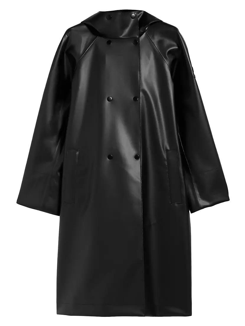 Kuban Faux Leather Hooded Coat Product Image