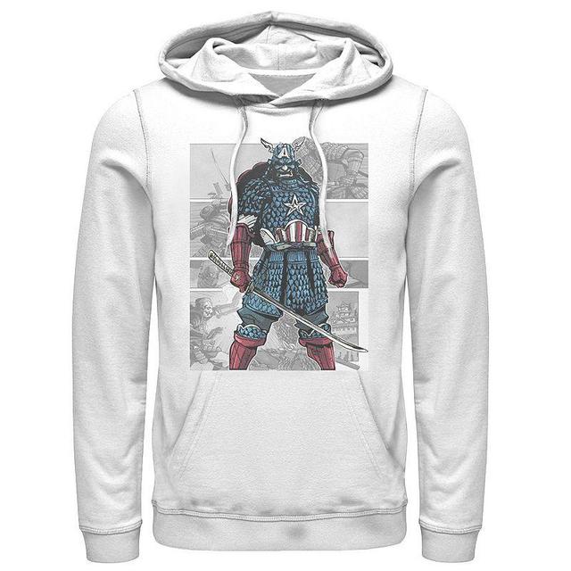 Mens Marvel Captain America Samurai Comic Scenes Graphic Hoodie Product Image