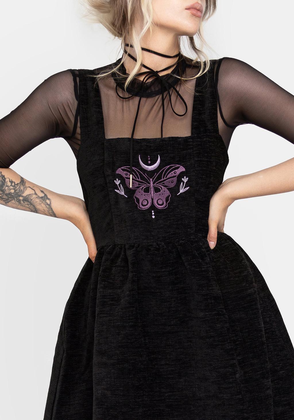 Cocoon Butterfly Embroidered Mini Dress Product Image