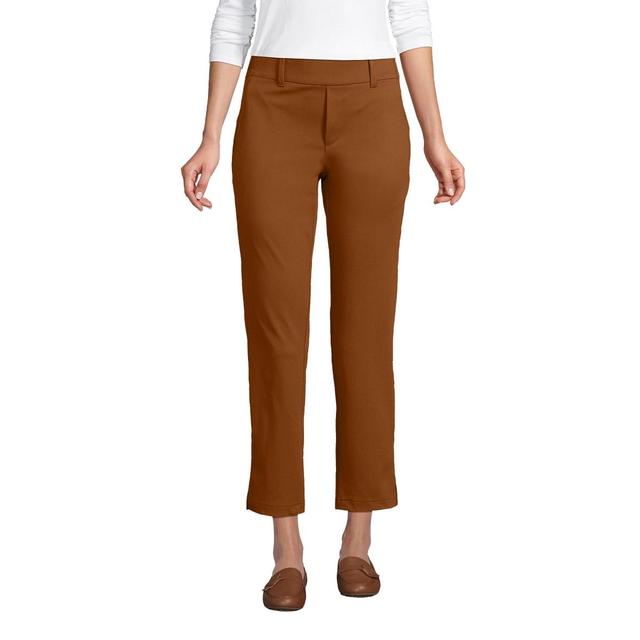 Lands End Womens Flex Mid Rise Pull On Crop Pants Product Image