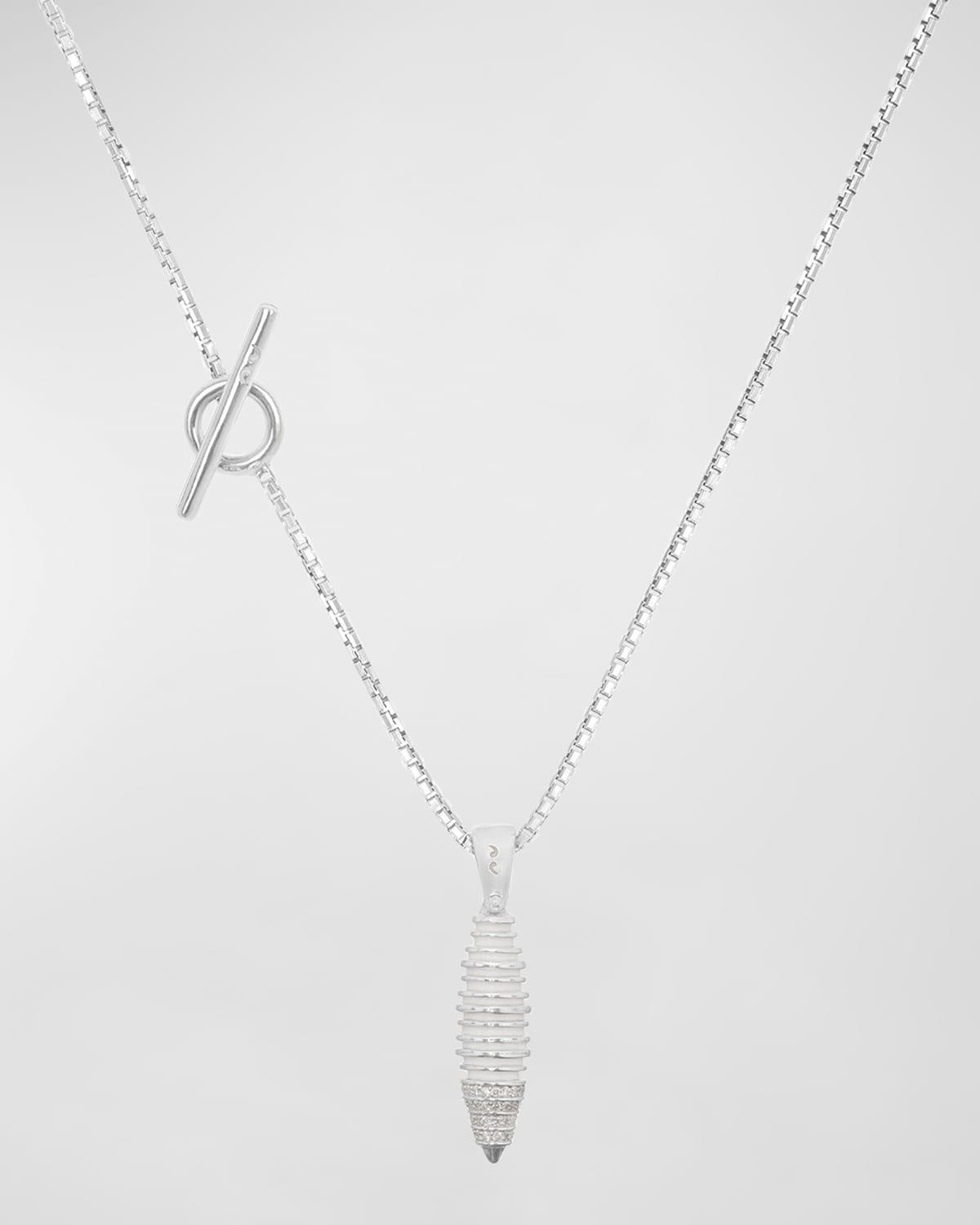 Mens Acies Cocoon Triple White Pendant Necklace Product Image