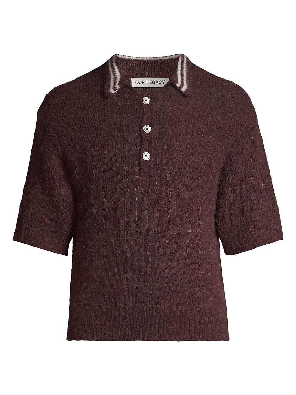 Mens Traditional Alpaca Knit Polo Product Image