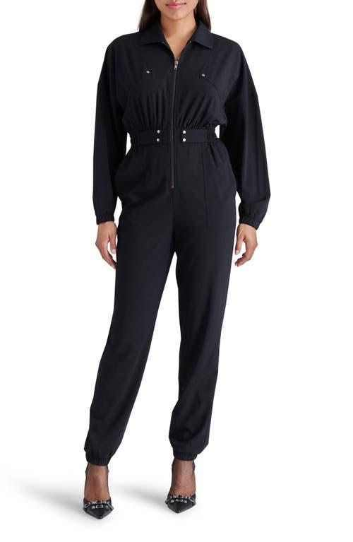 Steve Madden Tommi Long Sleeve Twill Utility Jumpsuit Product Image