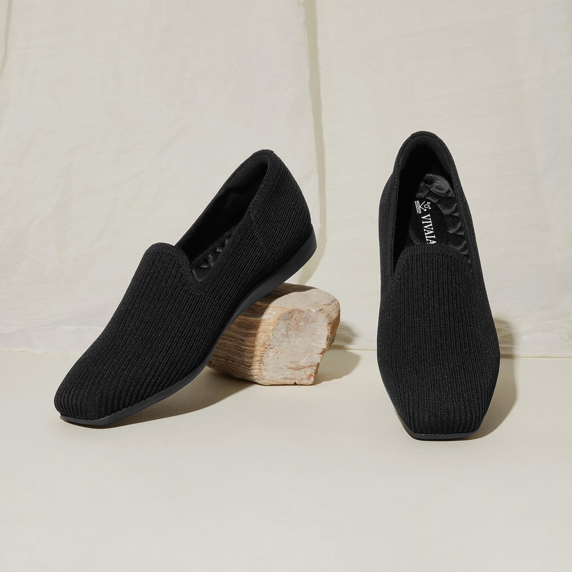 Water-Repellent Square-Toe Loafers (Samantha Walker) Product Image