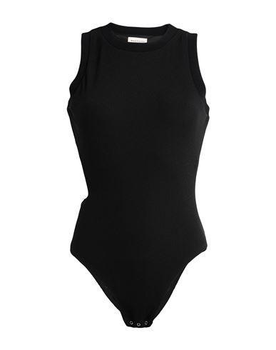 ALEXANDER MCQUEEN Woman Bodysuit Black Size 8 Polyamide, Elastane Product Image