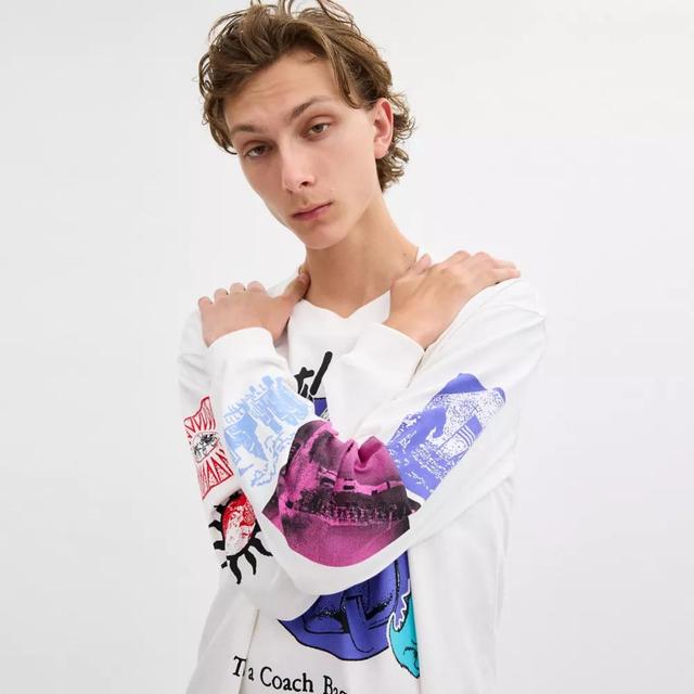 Graphic Long Sleeve T Shirt In Organic Cotton Product Image
