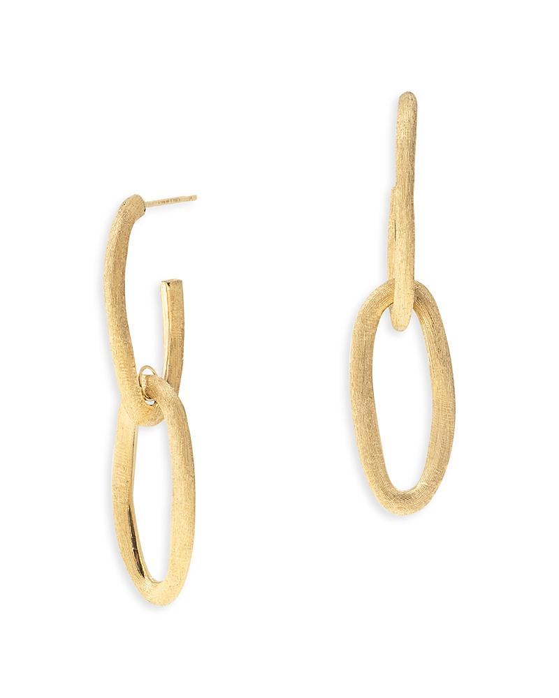 Womens Jaipur 18K Yellow Gold Oval Double-Link Earrings Product Image