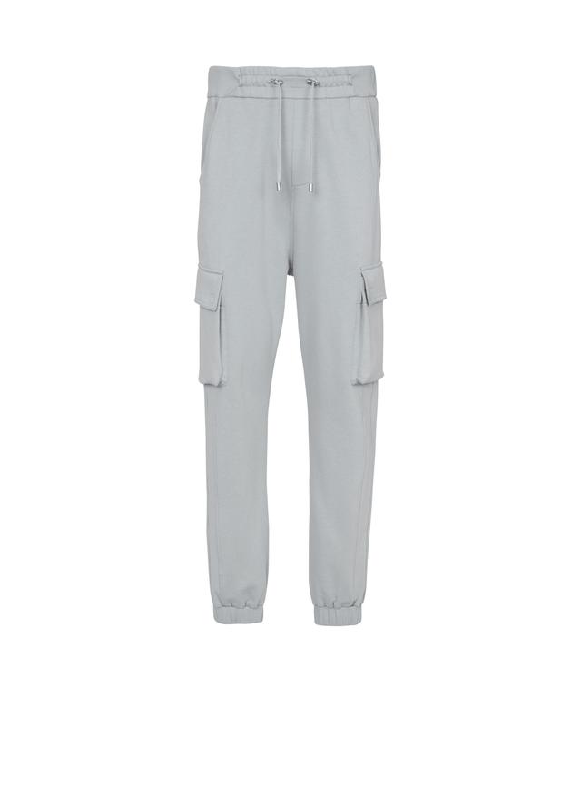 Cargo joggers with Balmain Paris print Product Image