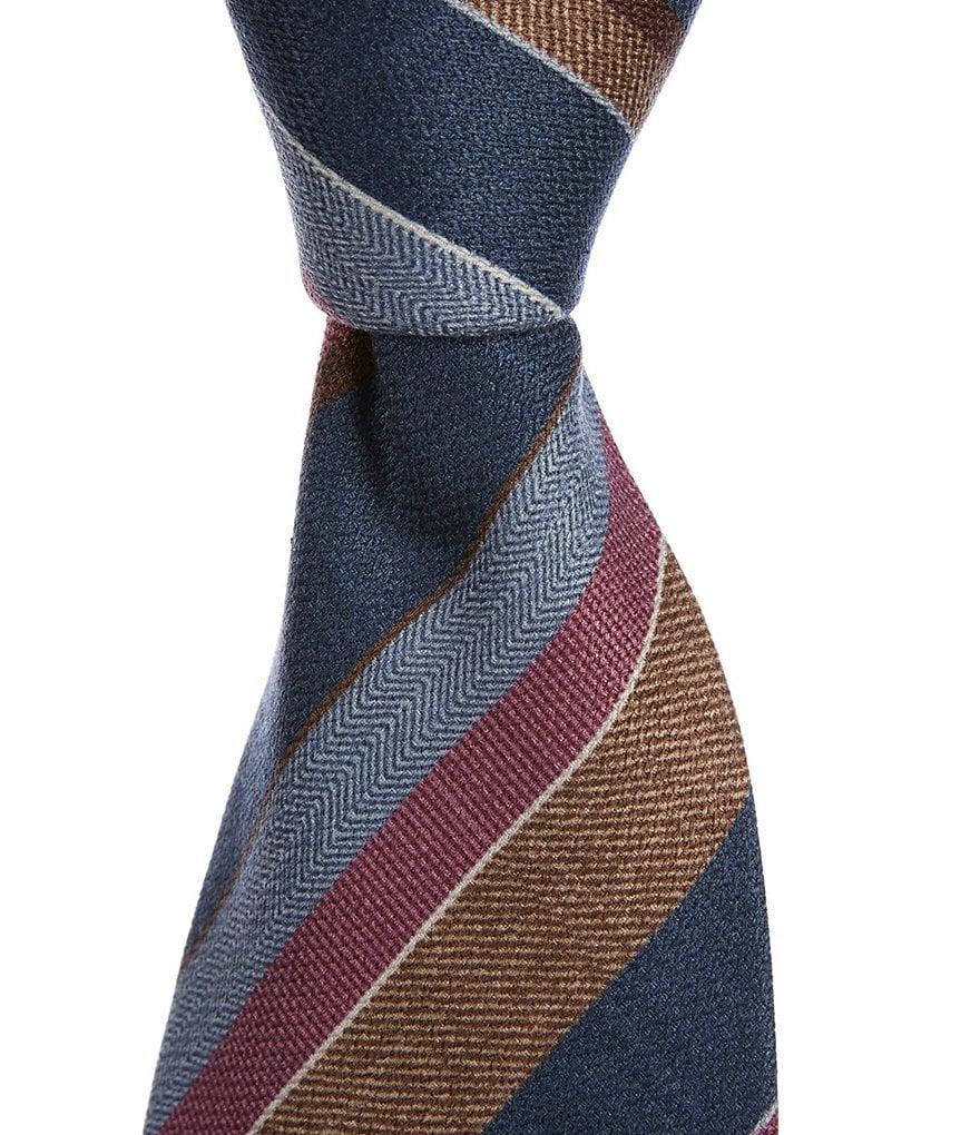 Edward Armah Striped 3.5#double; Silk Tie Product Image