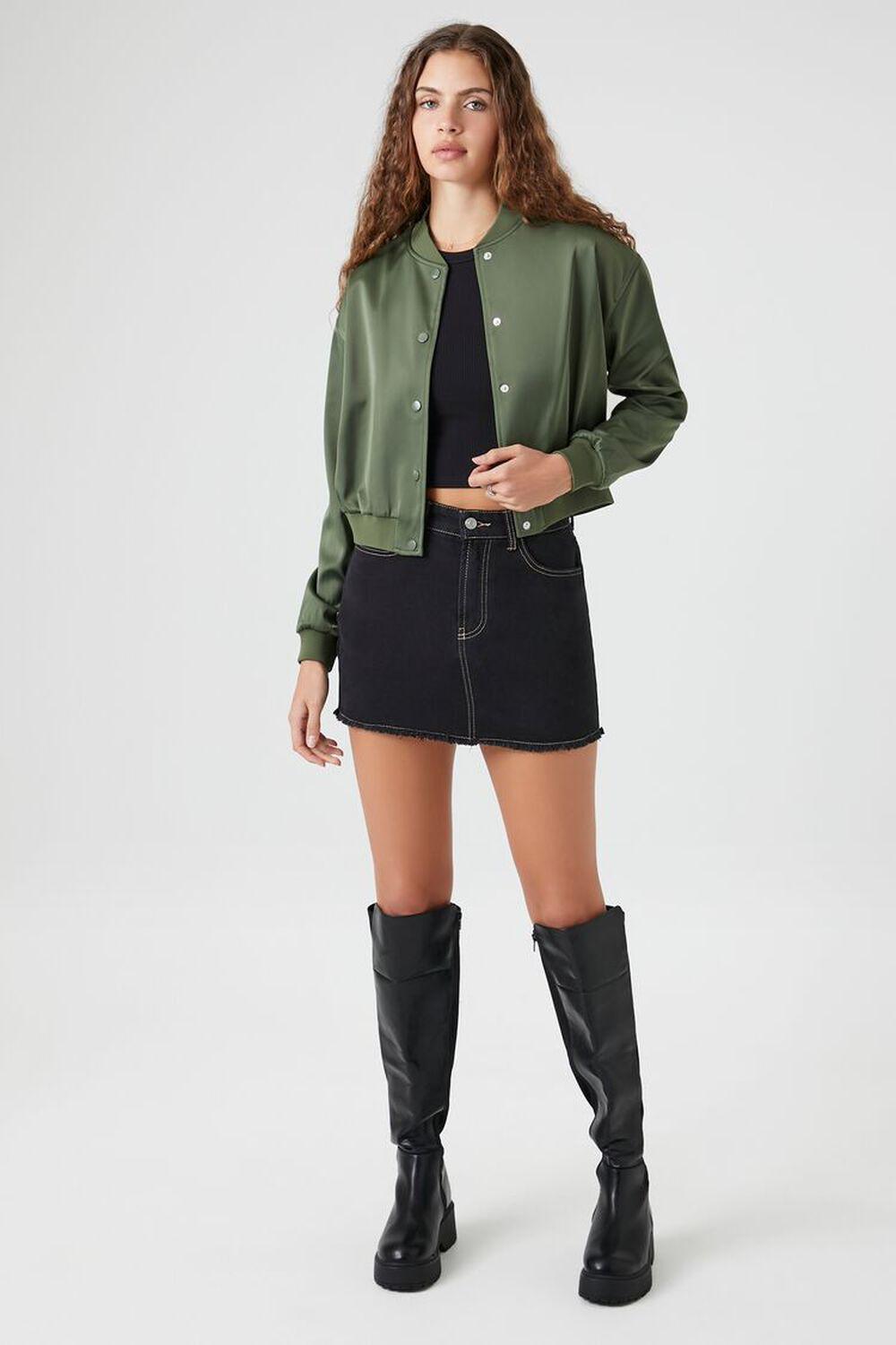 Satin Bomber Jacket | Forever 21 Product Image