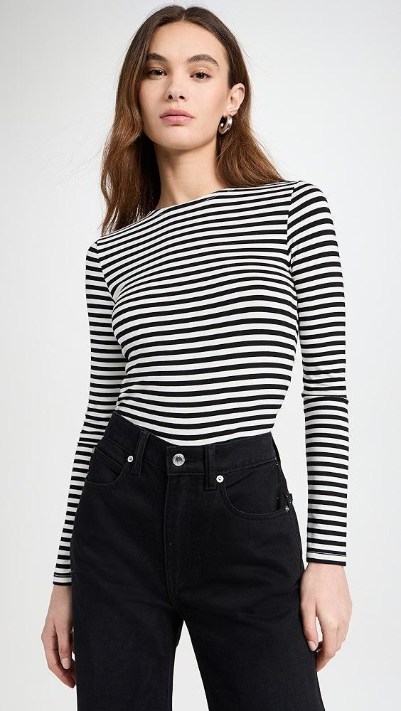 L'AGENCE Tess Crew Stripe Tee | Shopbop Product Image