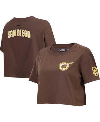 Pro Standard Womens Brown San Diego Padres Classic Team Boxy Cropped T-Shirt Product Image