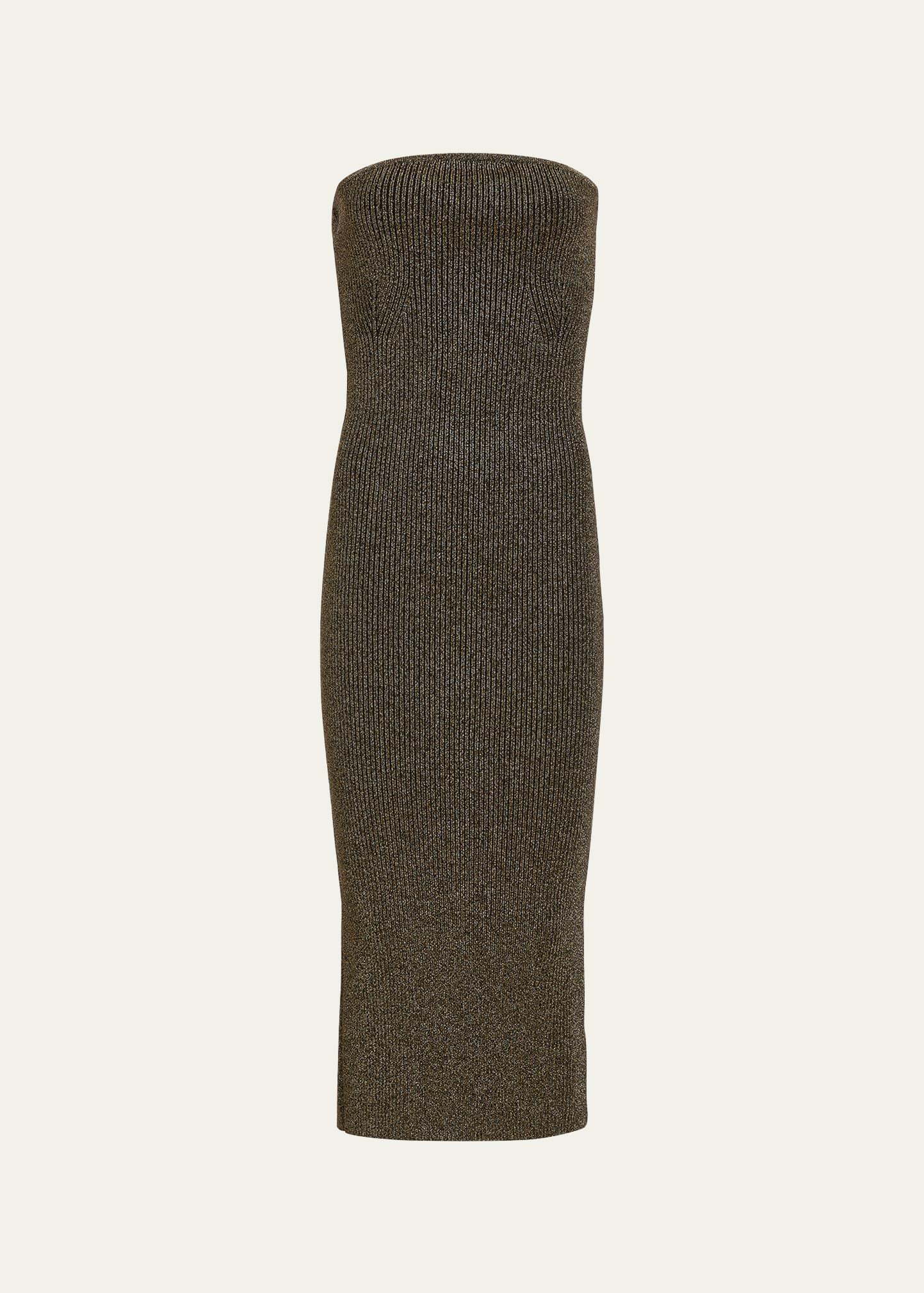 Womens Rumer Glittery Ribbed-Knit Midi-Dress Product Image