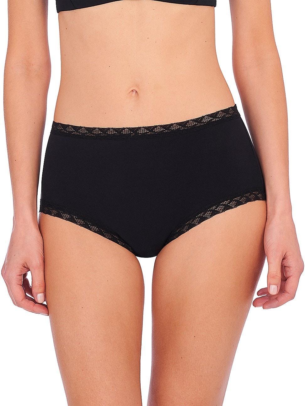 Natori Bliss Lace-Trim High Rise Cotton Brief 755058 Product Image