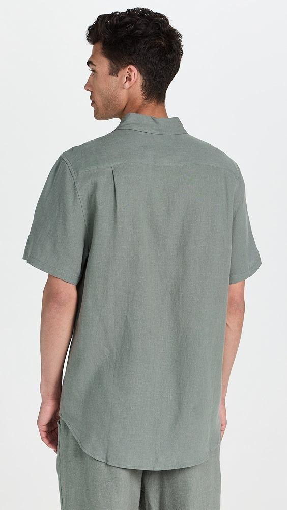 Onia Standard Short Sleeve Linen Shirt | Shopbop Product Image