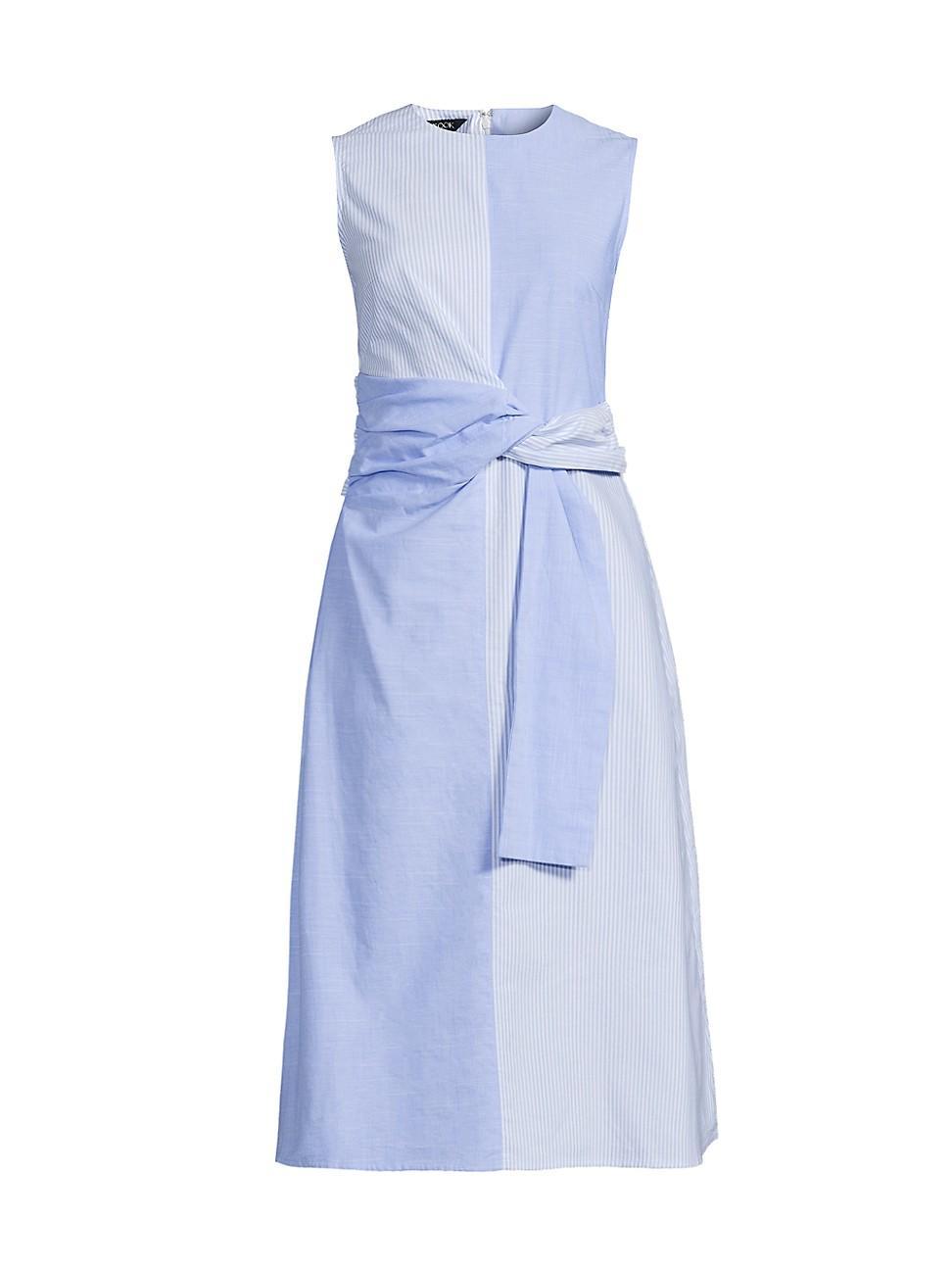 Womens Two-Tone Bow Midi-Dress Product Image