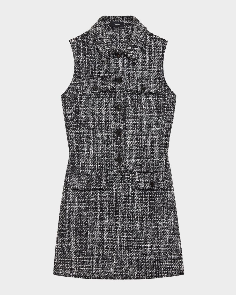 Sleeveless Melange Tweed Mini Dress Product Image