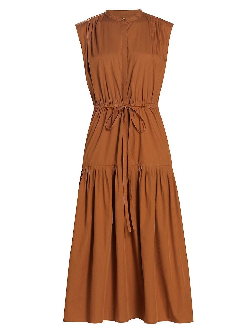 Womens Margaret Cotton Tiered Midi-Dress Product Image