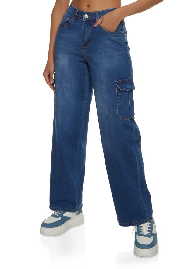 Womens WAX Straight Leg Cargo Jeans Product Image