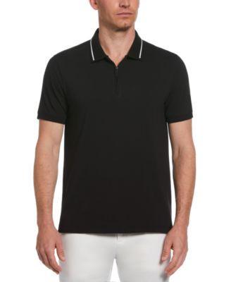 Men's Mini Ottoman Quarter-Zip Short Sleeve Polo Shirt Product Image