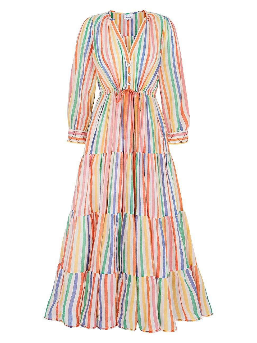 Womens Rainbow Stripe Sofia Dress Product Image