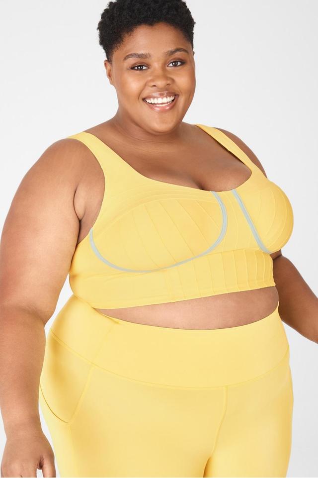 Fabletics Nova Low Impact Sports Bra Womens yellow plus Size 4X Product Image