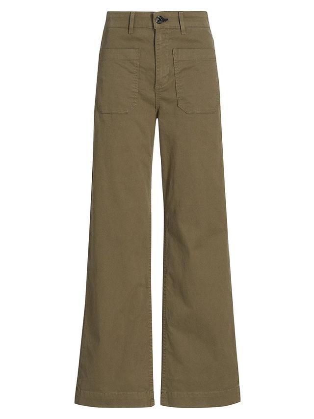 Womens Sailor Flared Canvas Pants Product Image