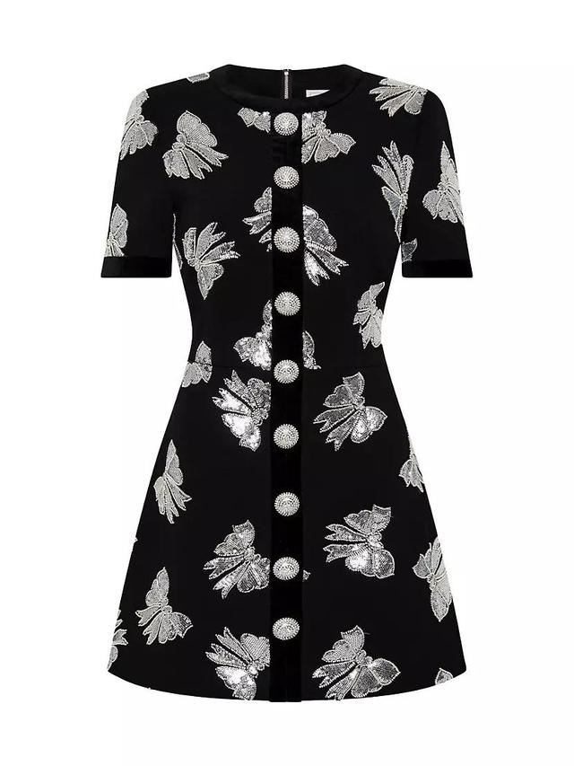 Nicky Hilton x Rebecca Vallance Valor Bow Appliqué Minidress Product Image