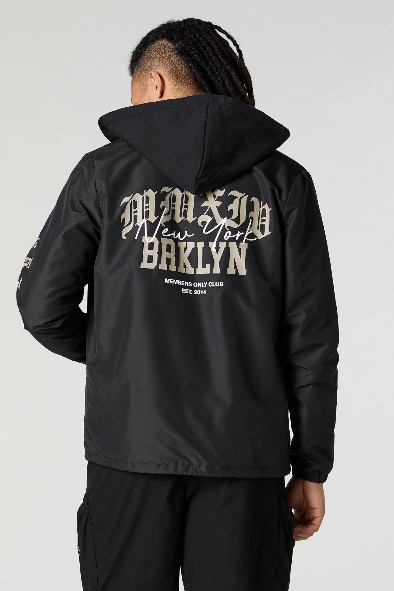 New York Fleece Hood Coach Jacket Male Product Image