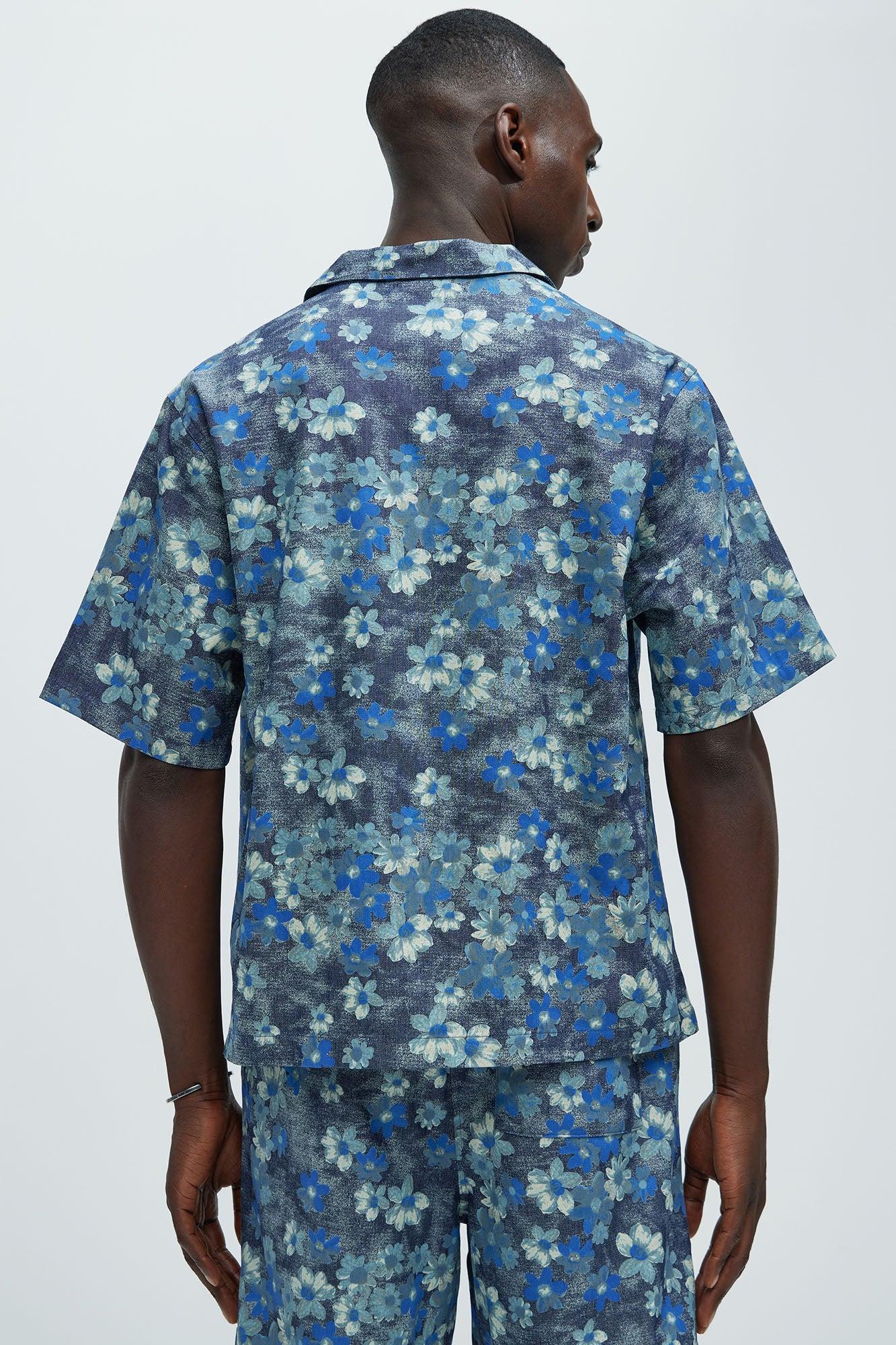 Paolo Floral Shirt - Blue Product Image