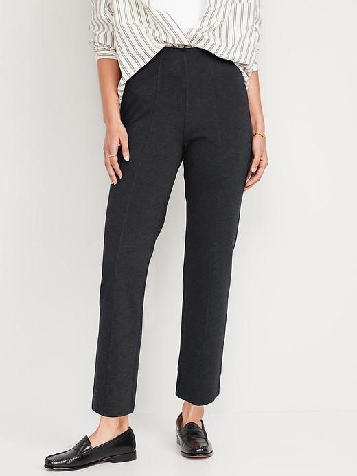 Extra High-Waisted Stevie Straight Ankle Pants Product Image