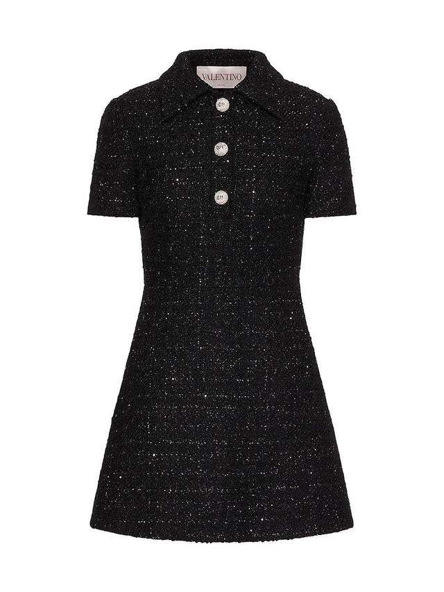 Metallic Tweed Polo Mini Dress Product Image