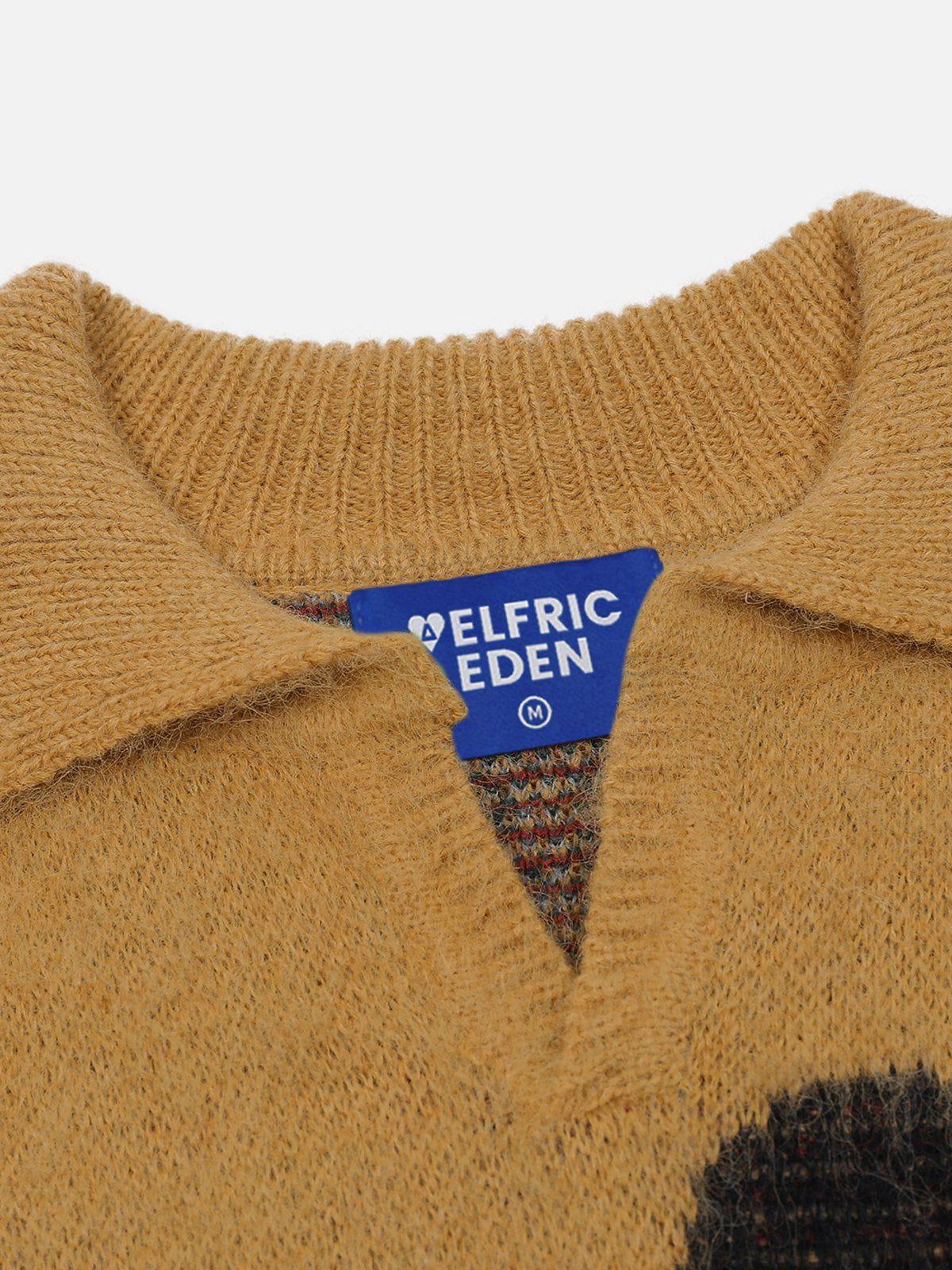 Aelfric Eden Distressed Wool Polo Sweater product image