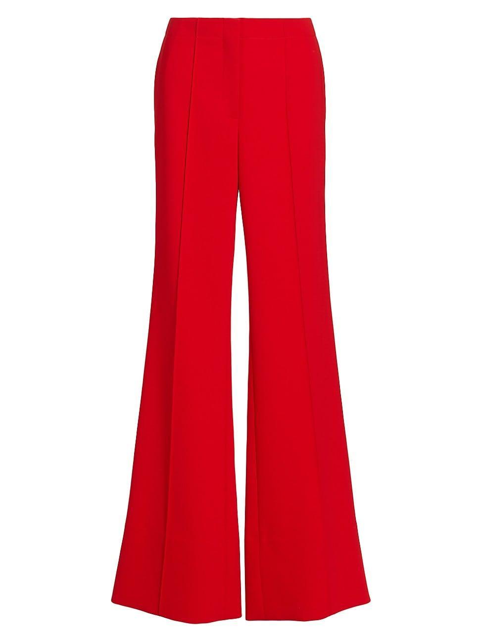 Womens Wide-Leg Pintuck Trousers Product Image