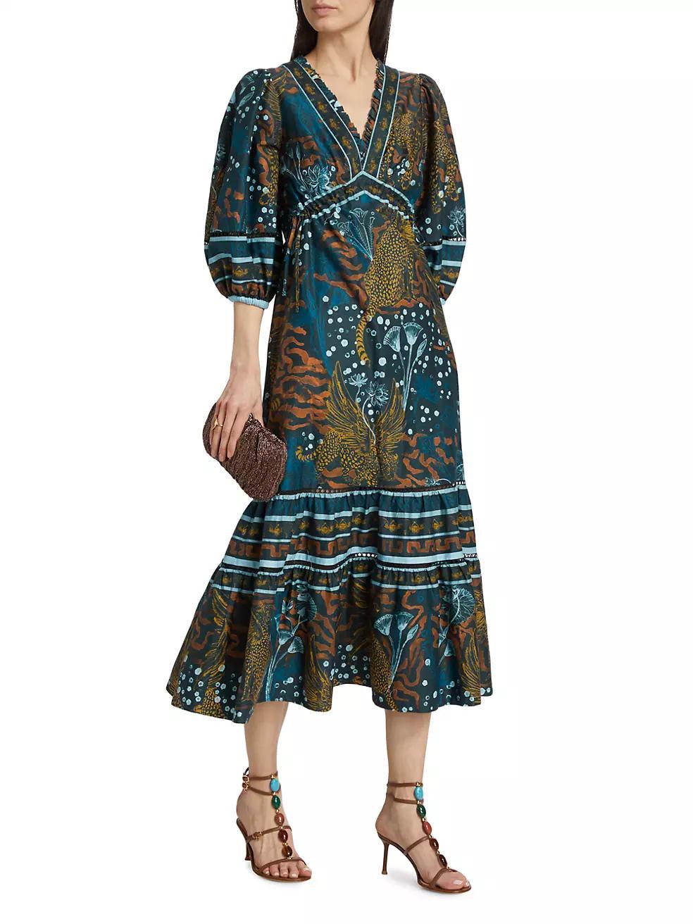 Abstract Cotton Midi-Dress Product Image