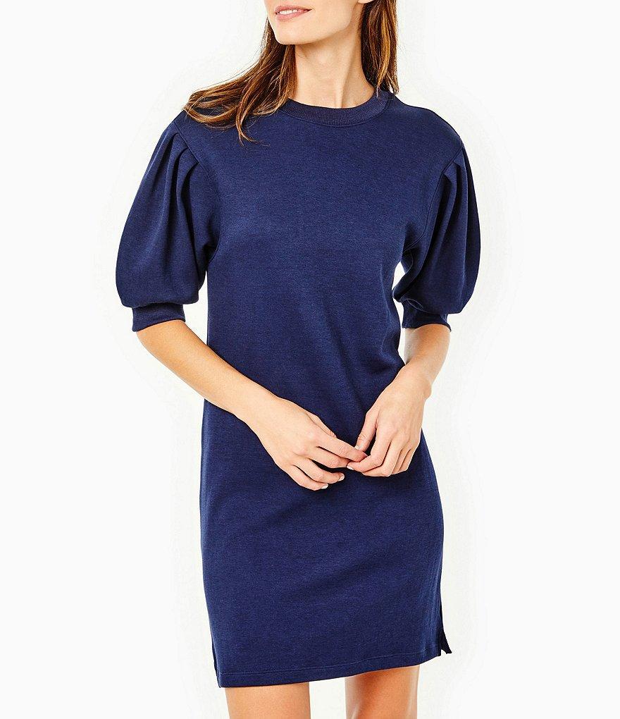 Addison Bay Cedar Puff Sleeve Knit Dress Product Image