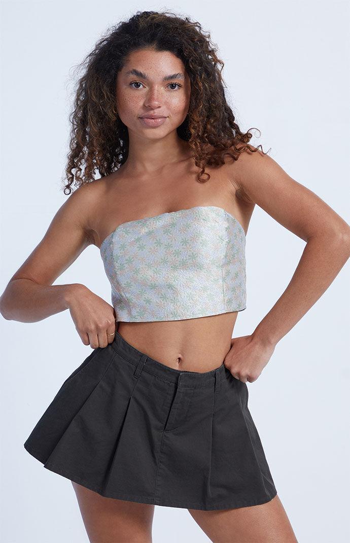 PacSun Womens Strapless Jacquard Corset Top - Multicolormall Product Image